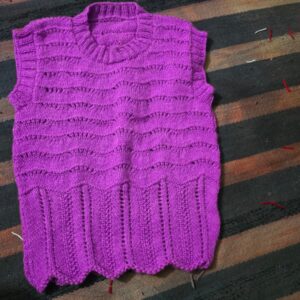 🧶 Hand-Knitted Ladies Sleeveless Sweater