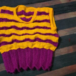 🧶 Hand-Knitted Ladies Sleeveless Sweater
