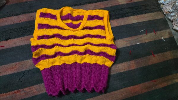 🧶 Hand-Knitted Ladies Sleeveless Sweater
