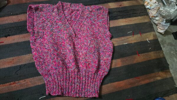 🧶 Hand-Knitted Ladies Sleeveless Sweater